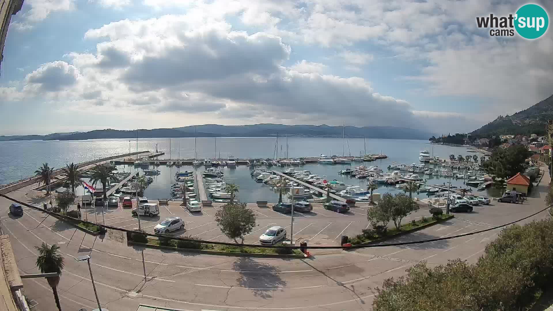 Webcam Orebić Uferpromenade – Fähre nach Korčula Live