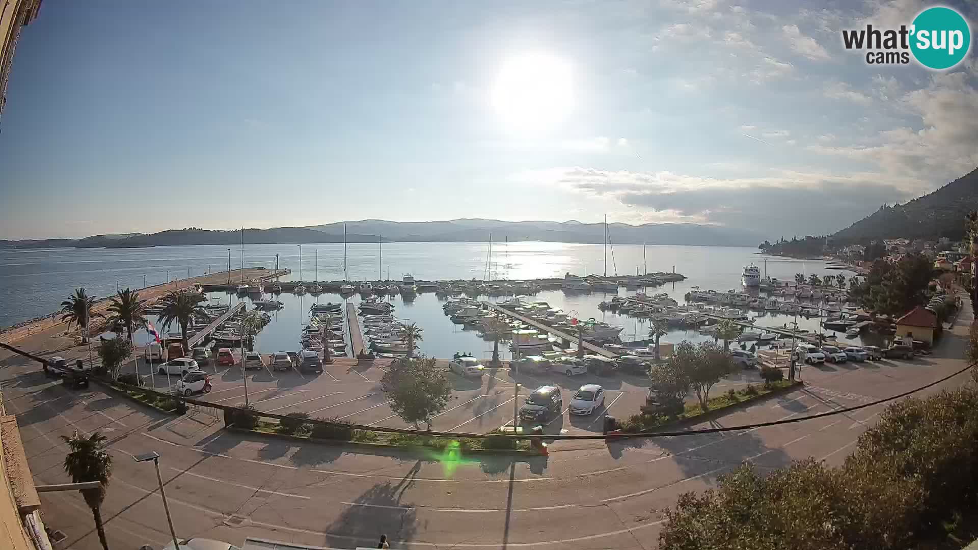 Spletna kamera Orebić Riva – Trajekt za Korčulo v živo