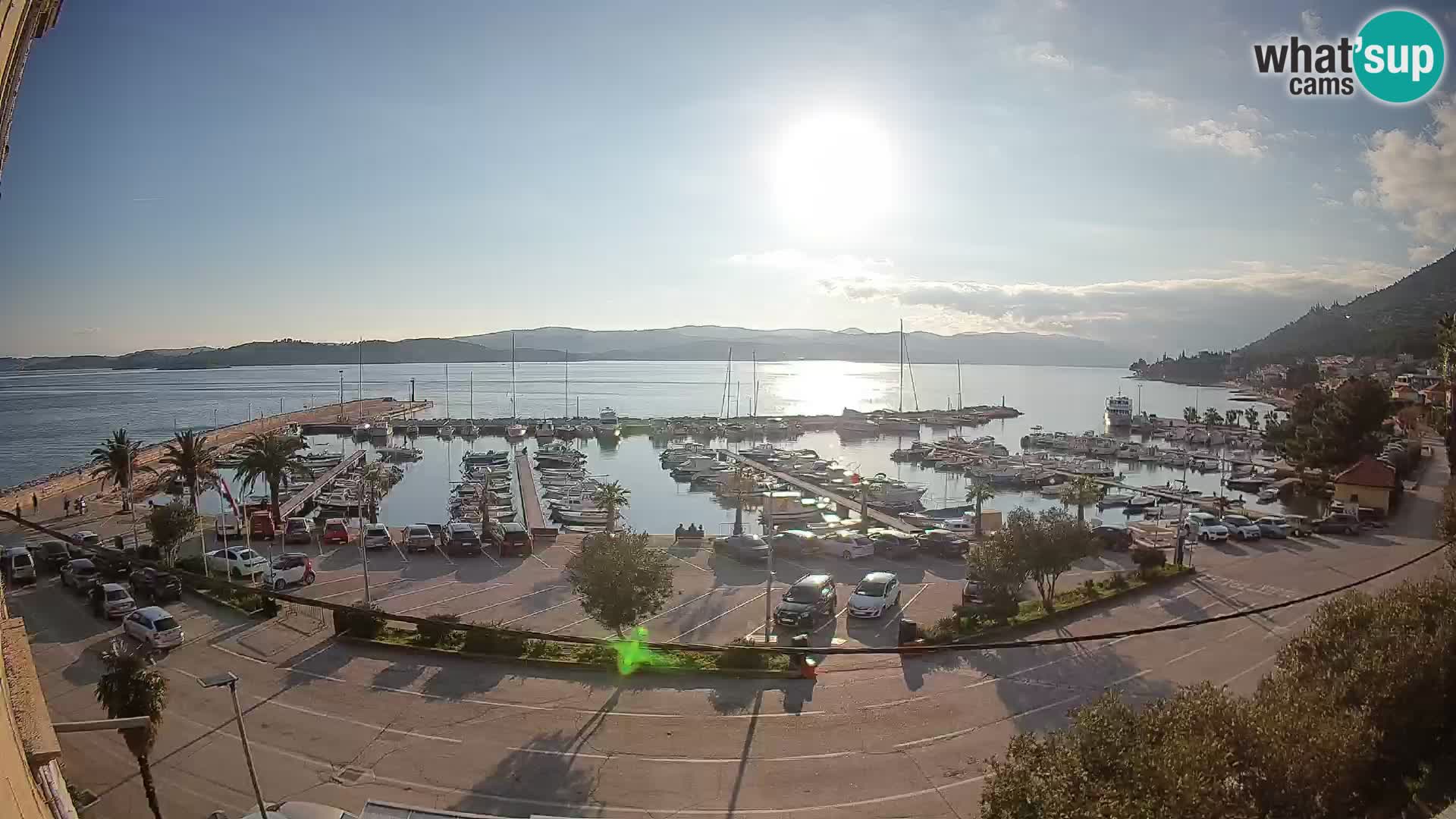 Spletna kamera Orebić Riva – Trajekt za Korčulo v živo