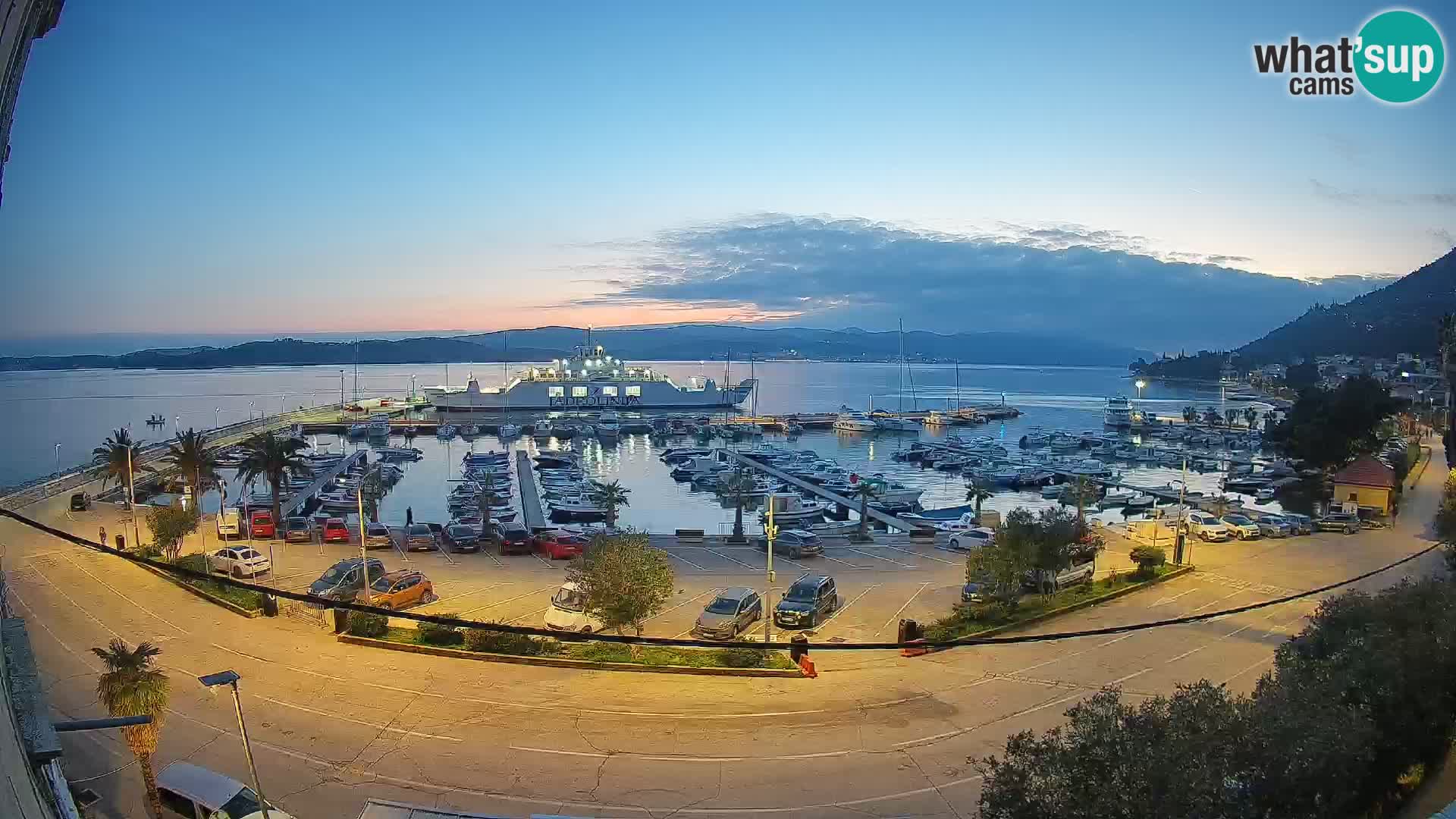 Webcam Orebić Riva – Ferry vers Korčula en direct