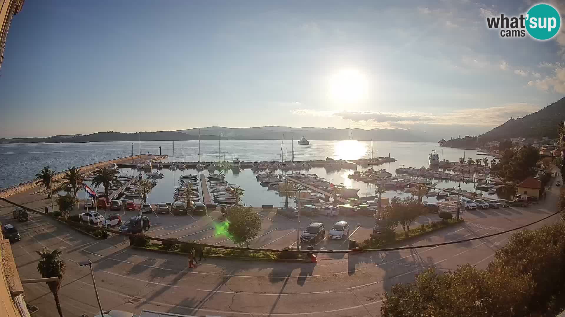 Spletna kamera Orebić Riva – Trajekt za Korčulo v živo