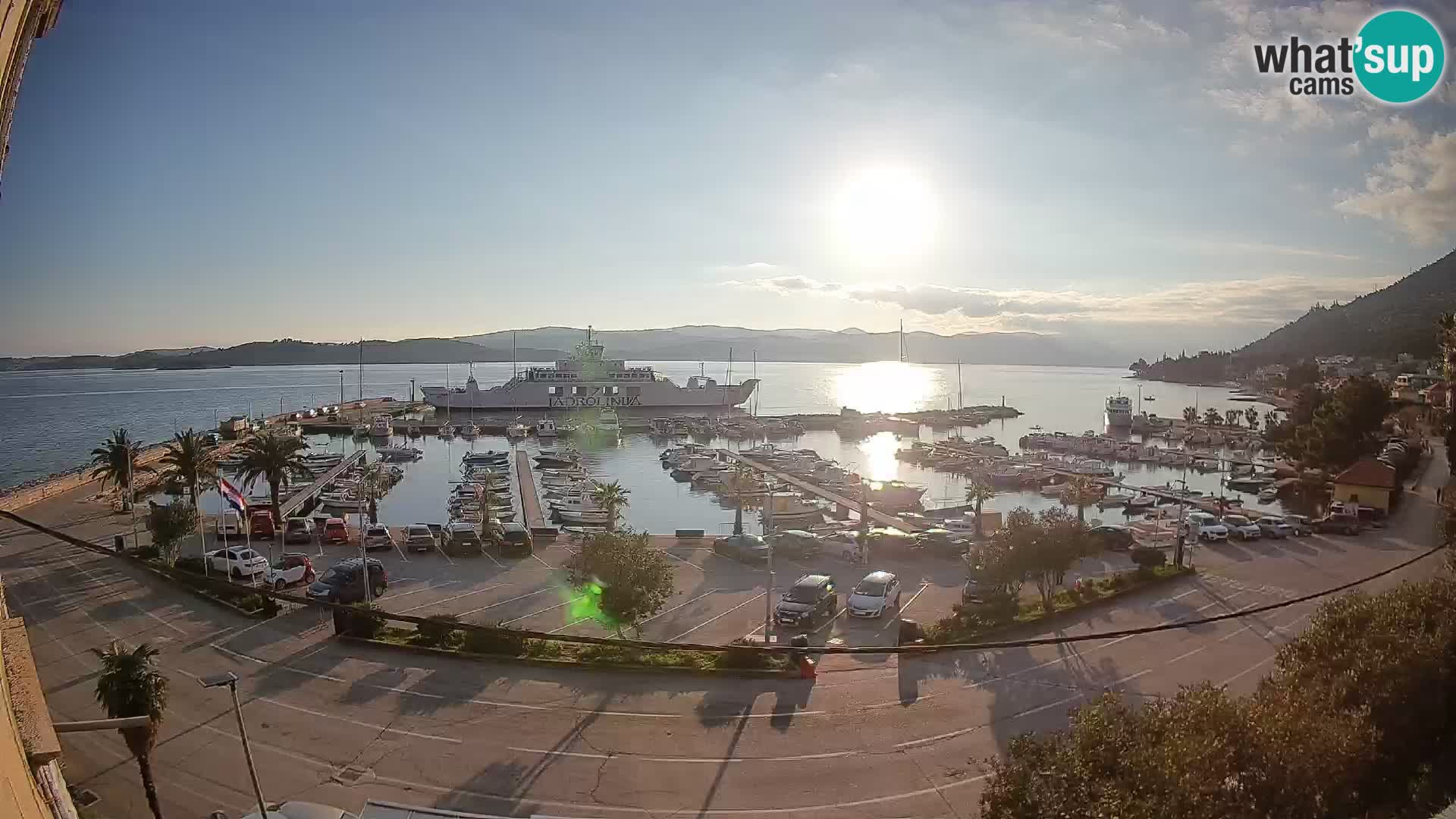 Webcam Orebić Riva – Ferry a Korčula en vivo