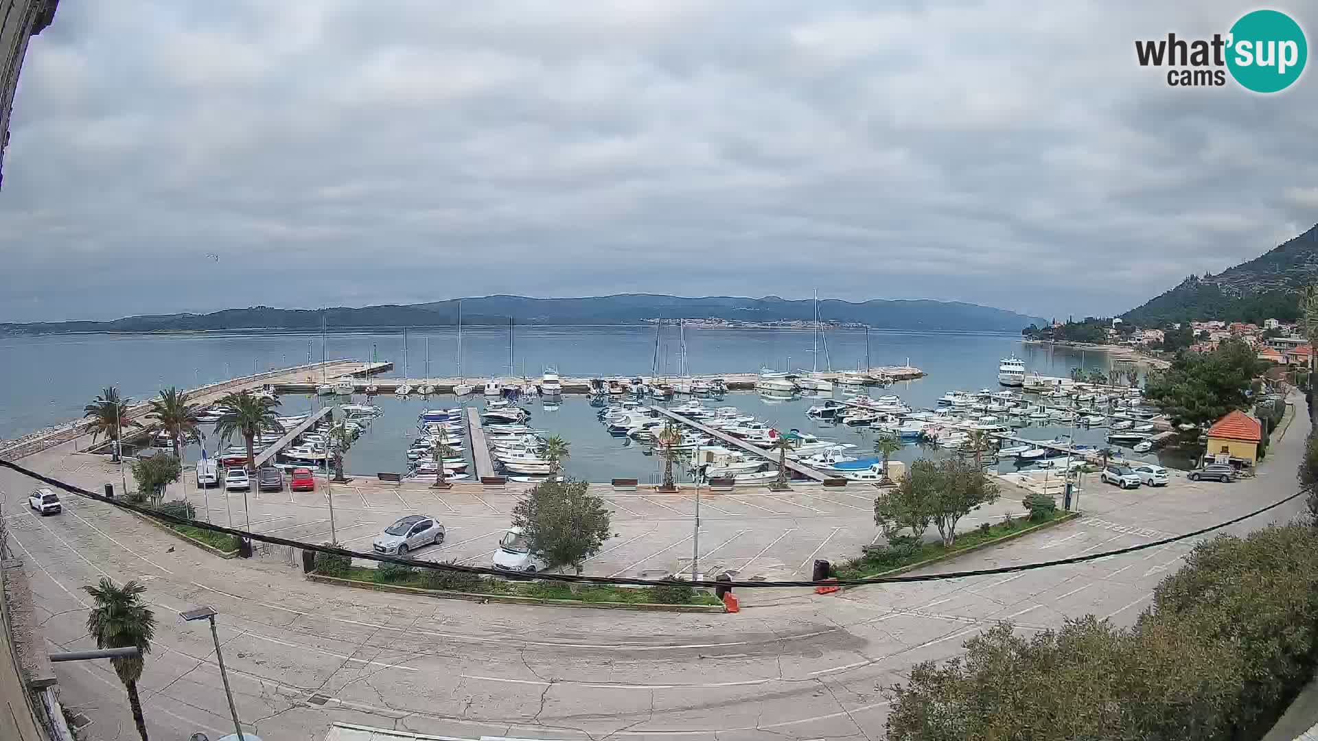 Spletna kamera Orebić Riva – Trajekt za Korčulo v živo