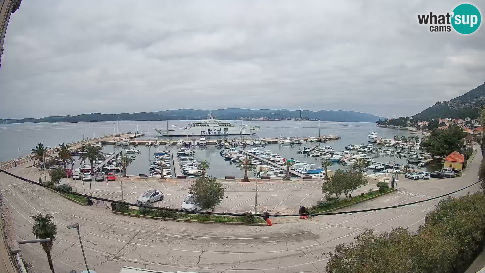 Webcam Orebić Riva – Ferry to Korčula Live