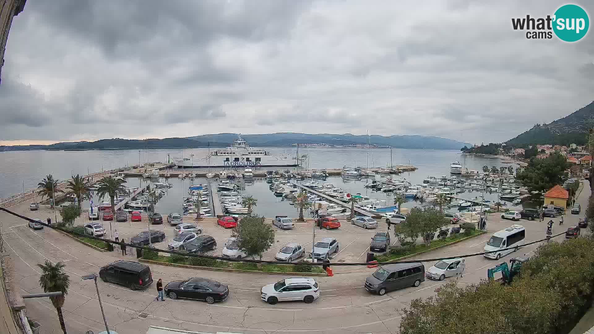 Webcam Orebić Riva – Ferry a Korčula en vivo