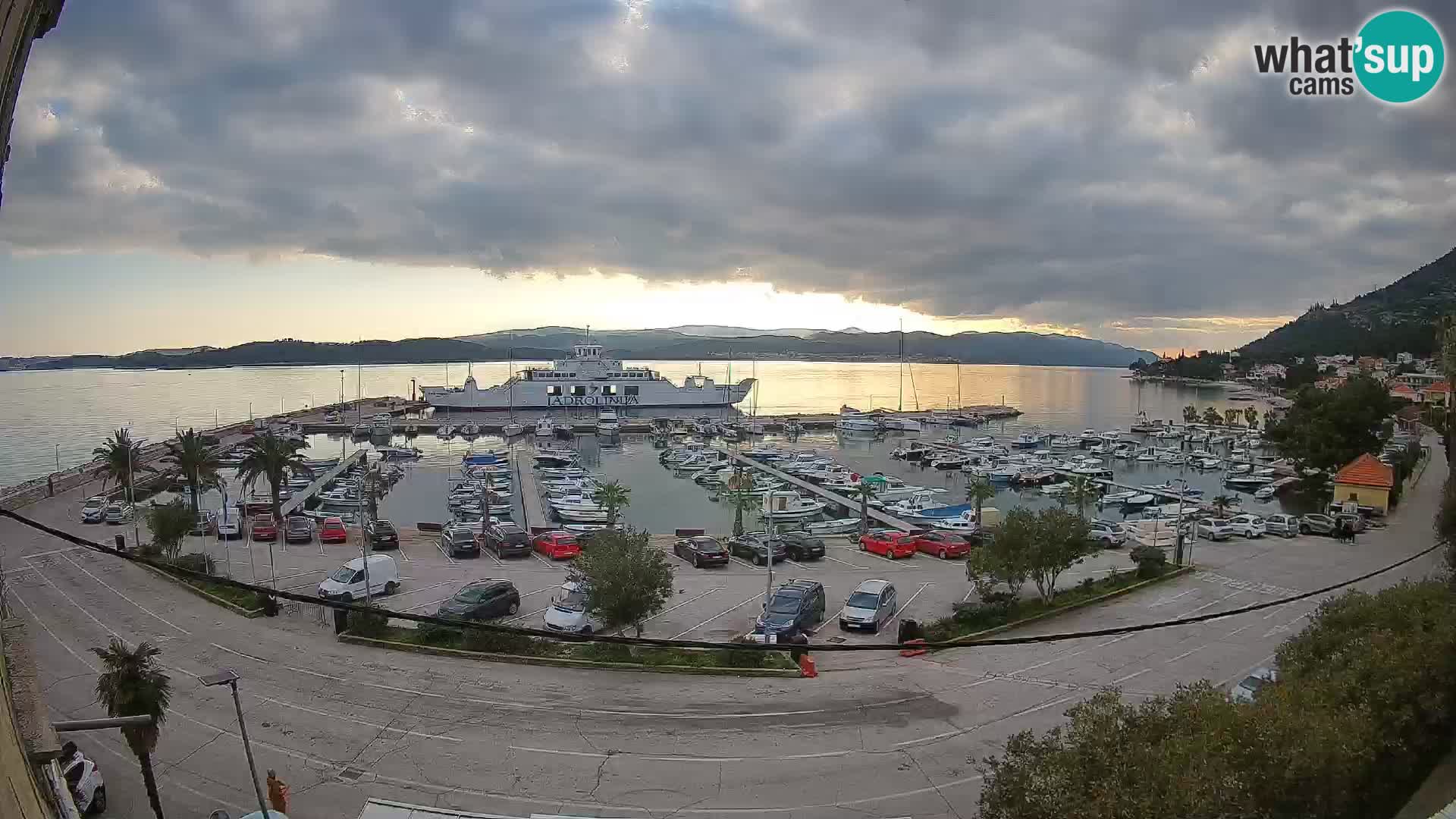Webcam Orebić Riva – Ferry a Korčula en vivo