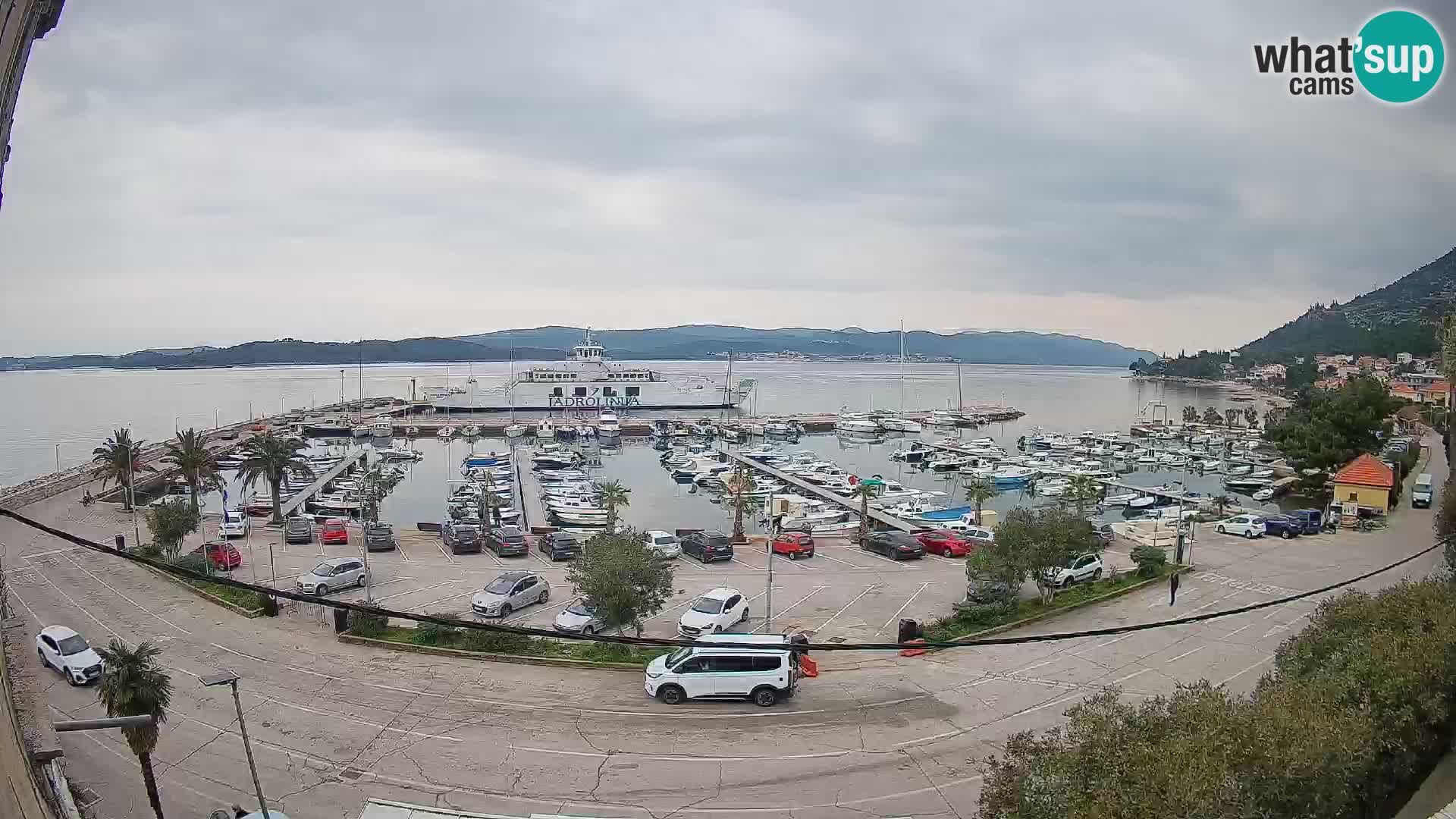 Webcam Orebić Riva – Ferry to Korčula Live