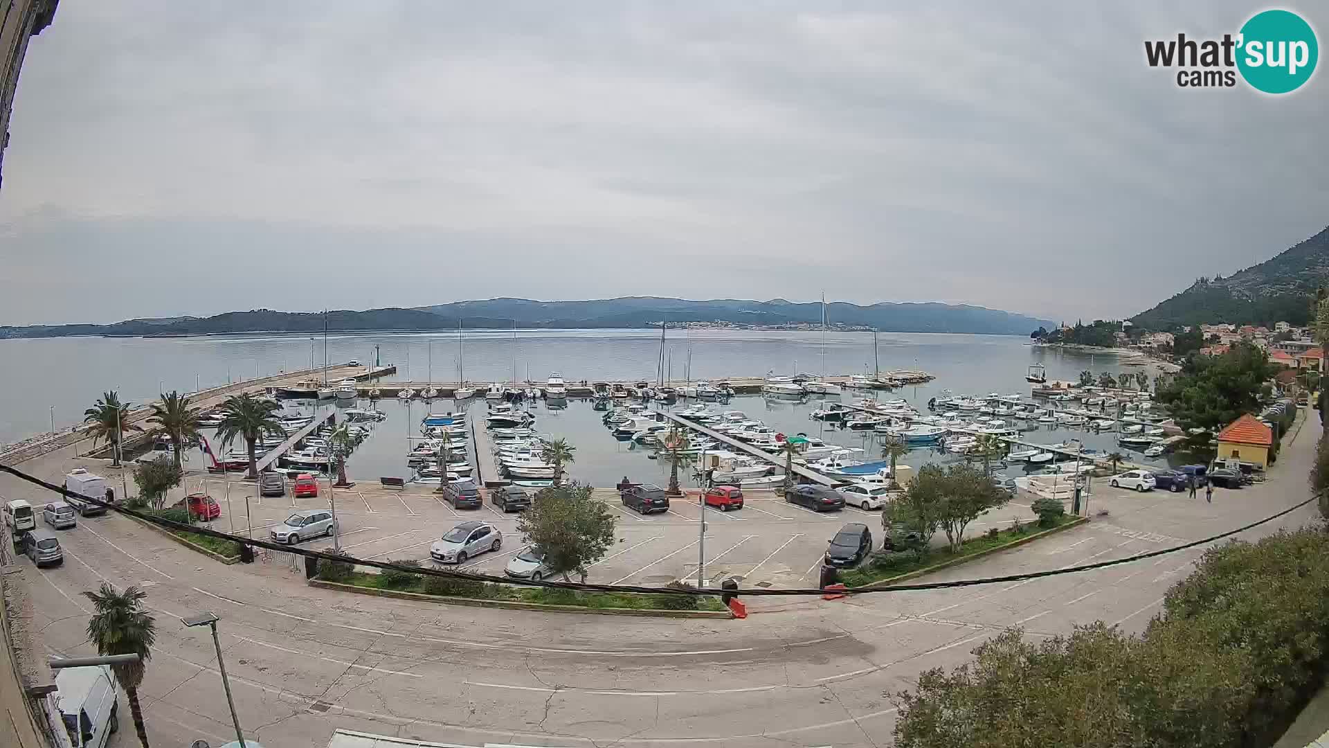 Spletna kamera Orebić Riva – Trajekt za Korčulo v živo