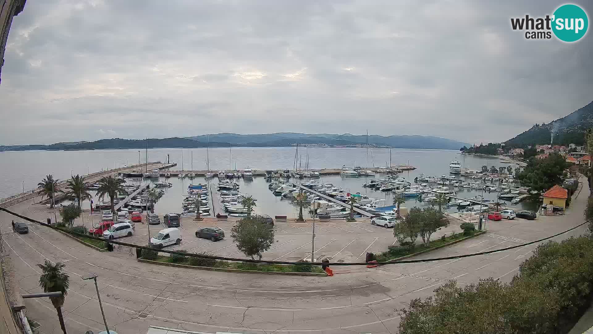 Spletna kamera Orebić Riva – Trajekt za Korčulo v živo