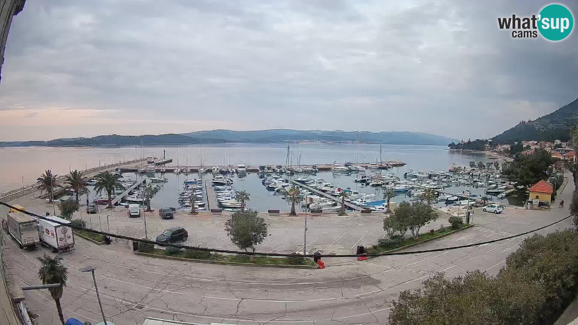 Webcam Orebić Uferpromenade – Fähre nach Korčula Live