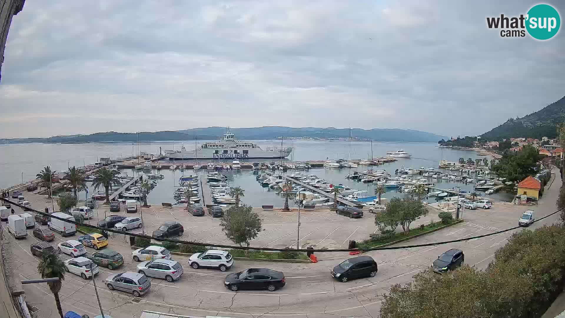 Webcam Orebić Riva – Ferry to Korčula Live