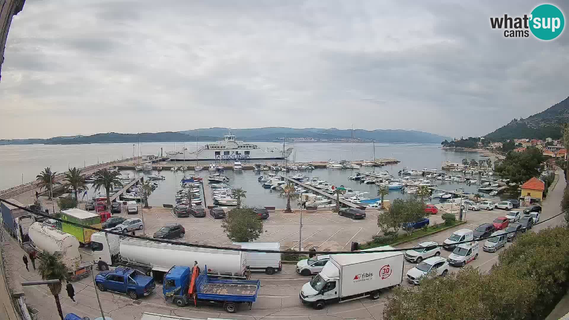 Webcam Orebić Uferpromenade – Fähre nach Korčula Live