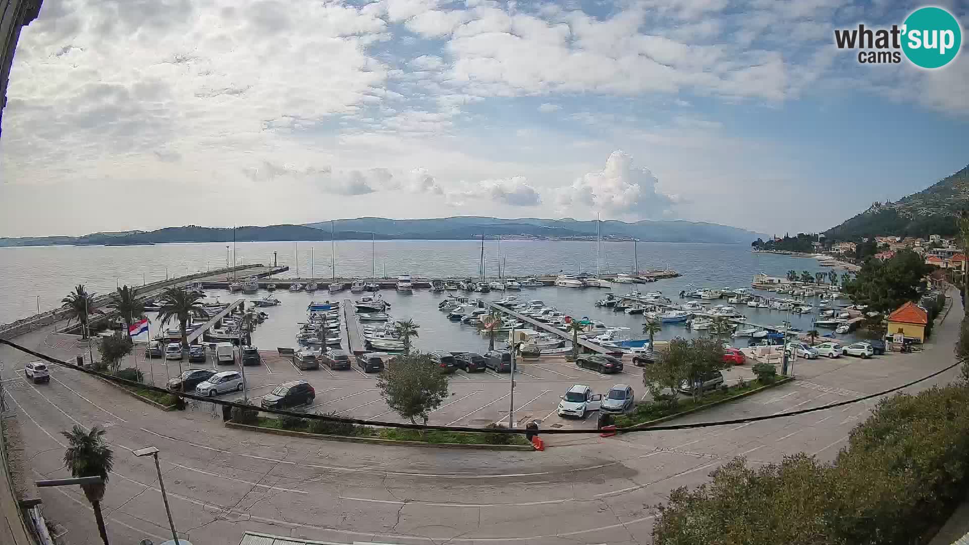Webcam Orebić Uferpromenade – Fähre nach Korčula Live