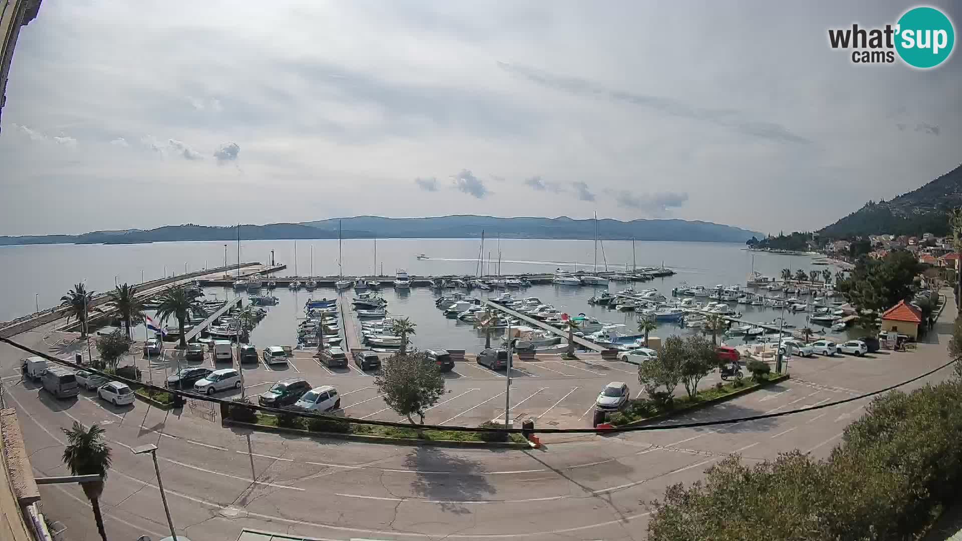 Spletna kamera Orebić Riva – Trajekt za Korčulo v živo