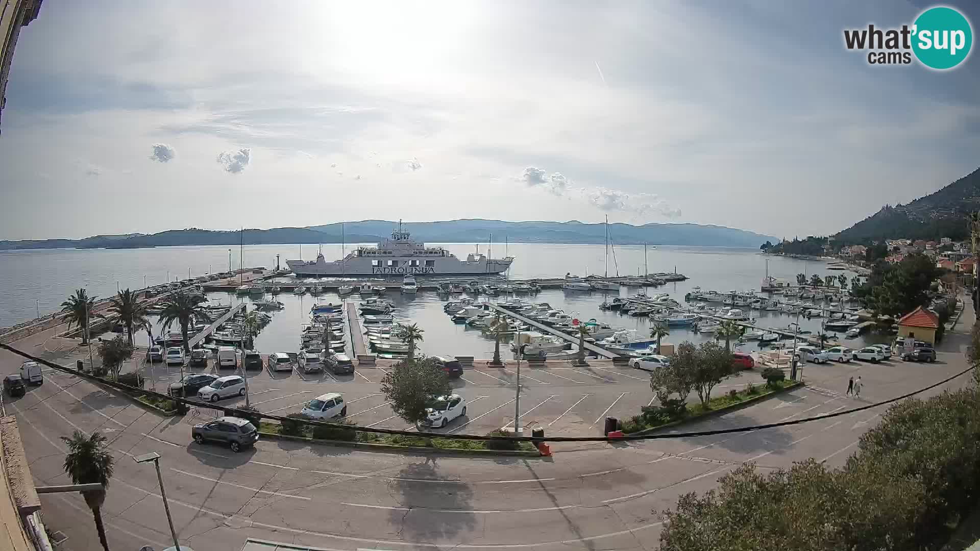 Web kamera Orebić Riva – Trajekt za Korčulu uživo