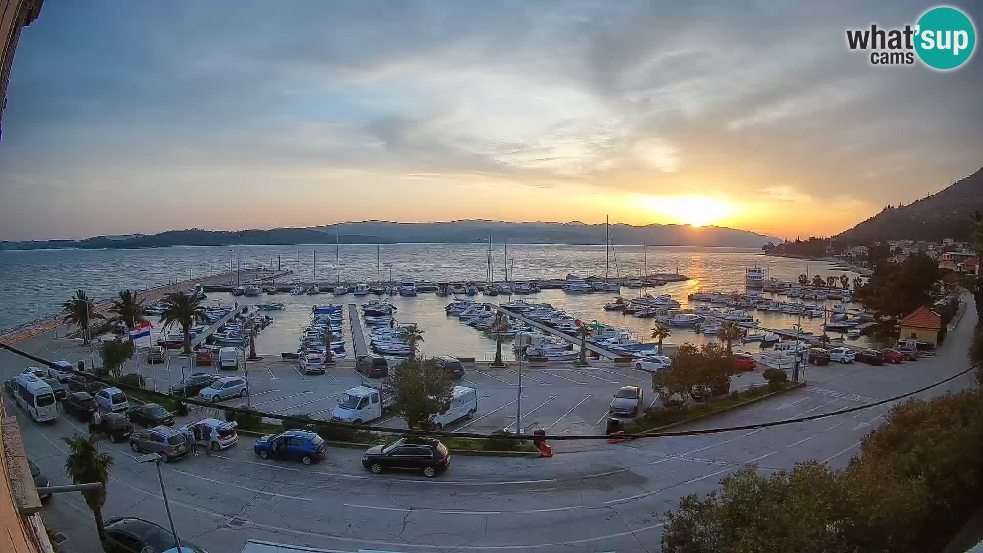 Webcam Orebić Uferpromenade – Fähre nach Korčula Live