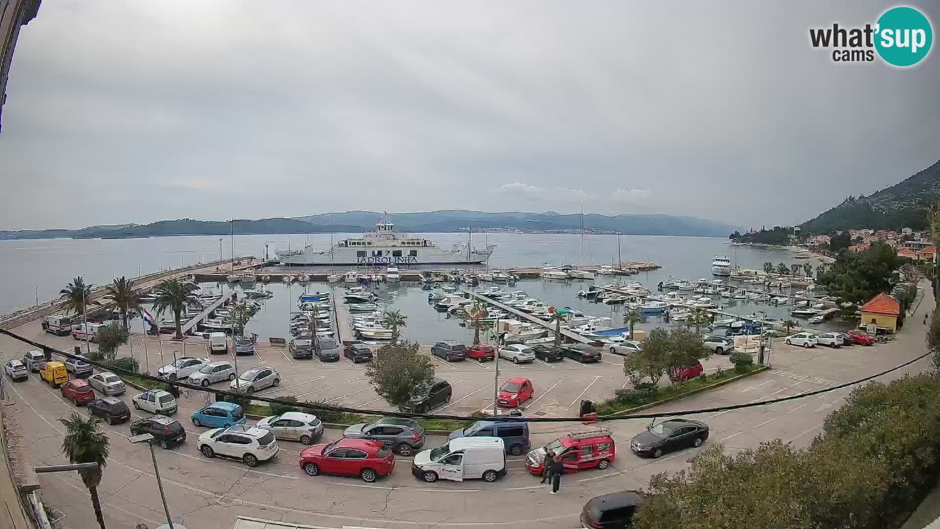 Webcam Orebić Riva – Ferry to Korčula Live