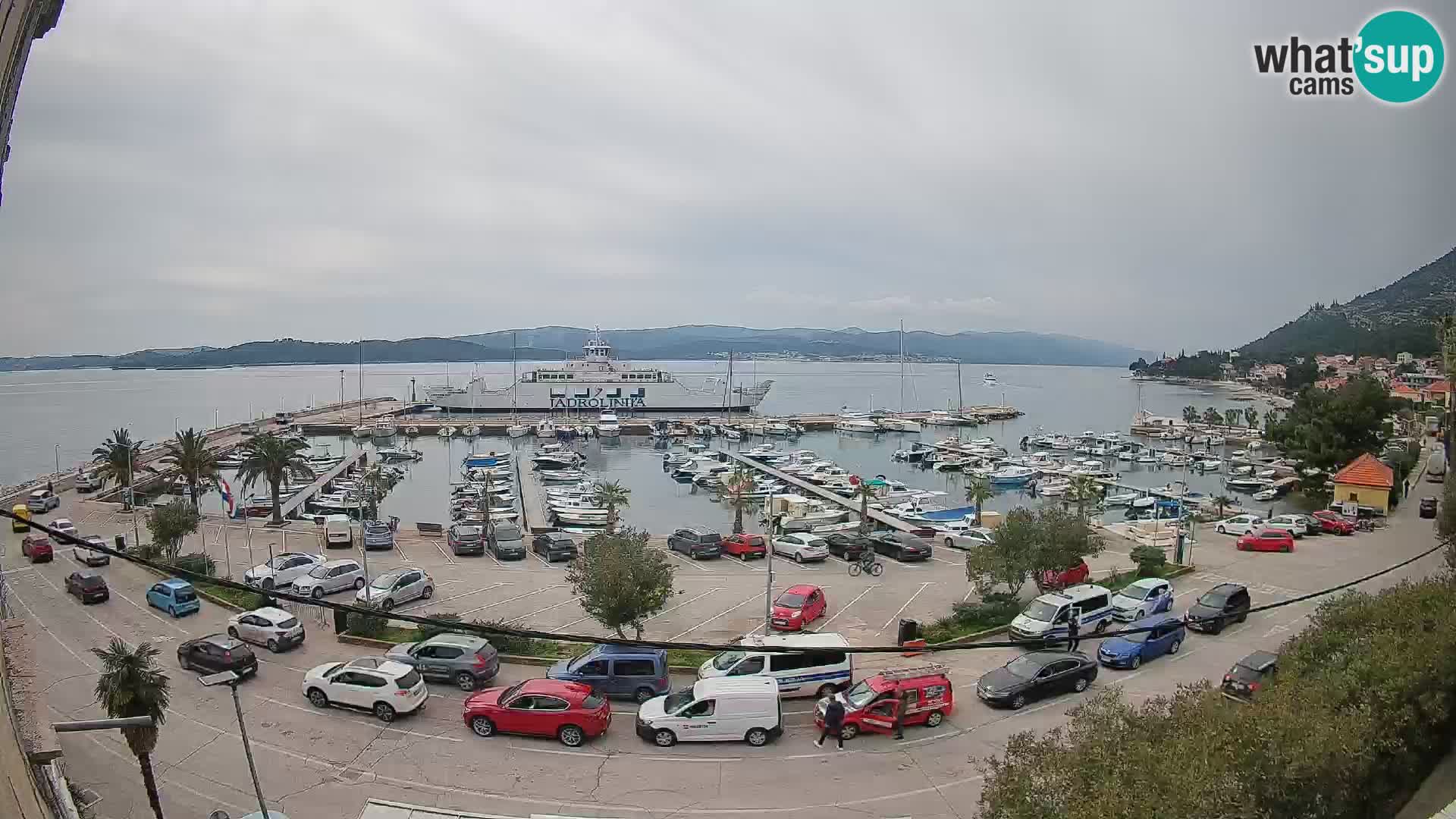 Webcam Orebić Uferpromenade – Fähre nach Korčula Live
