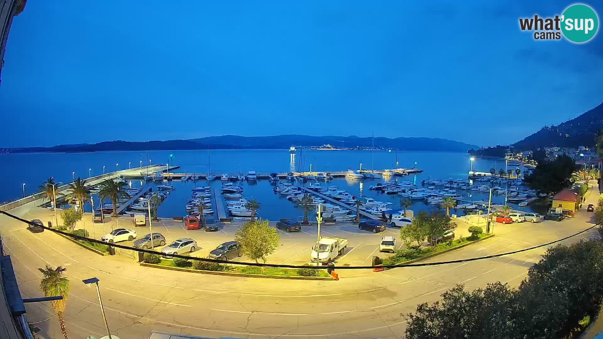 Webcam Orebić Riva – Ferry a Korčula en vivo