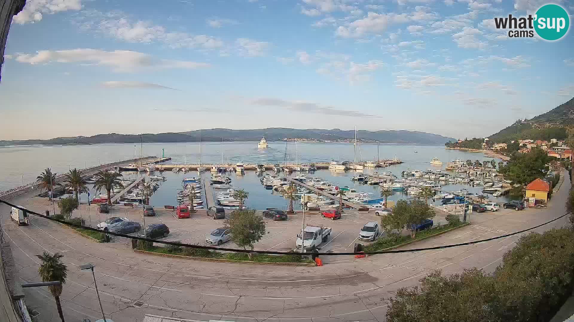 Webcam Orebić Uferpromenade – Fähre nach Korčula Live
