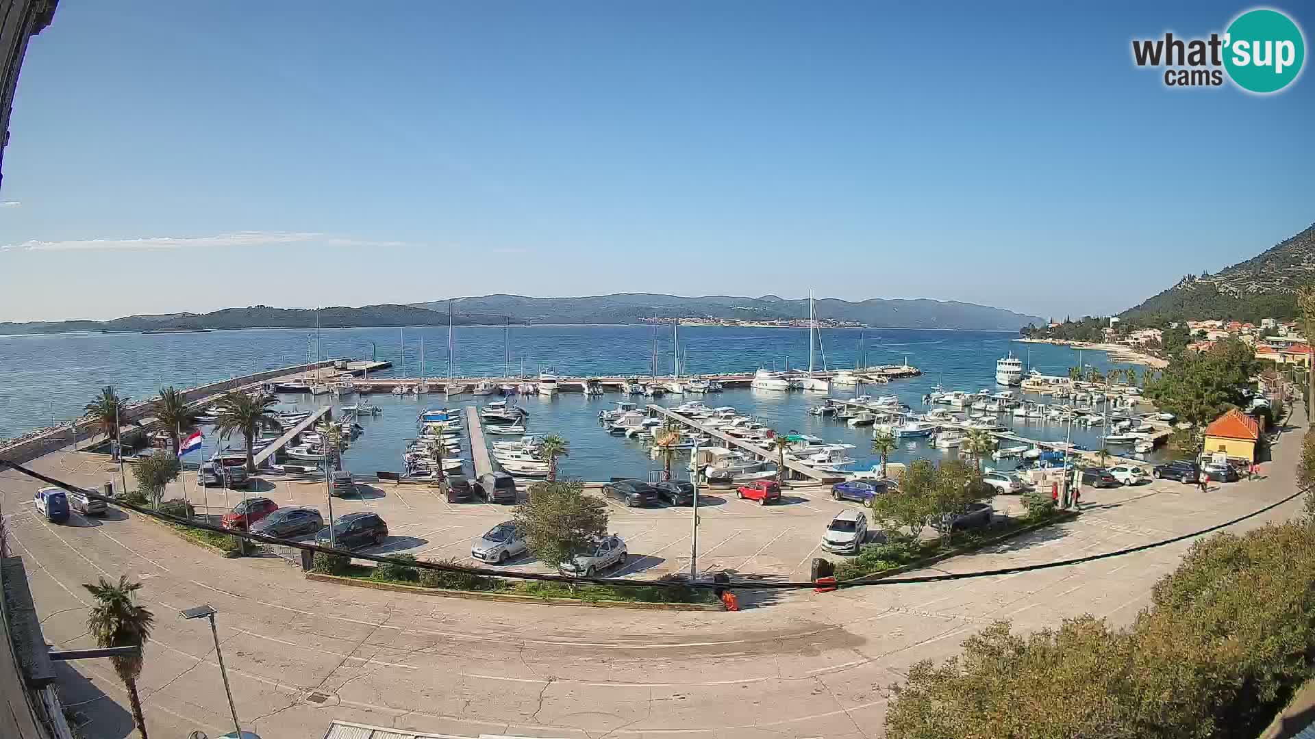 Webcam Orebić Uferpromenade – Fähre nach Korčula Live