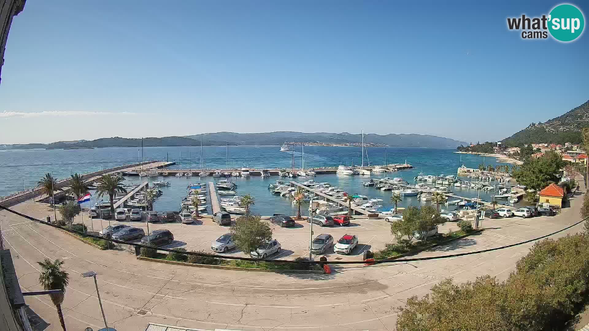 Webcam Orebić Riva – Ferry vers Korčula en direct