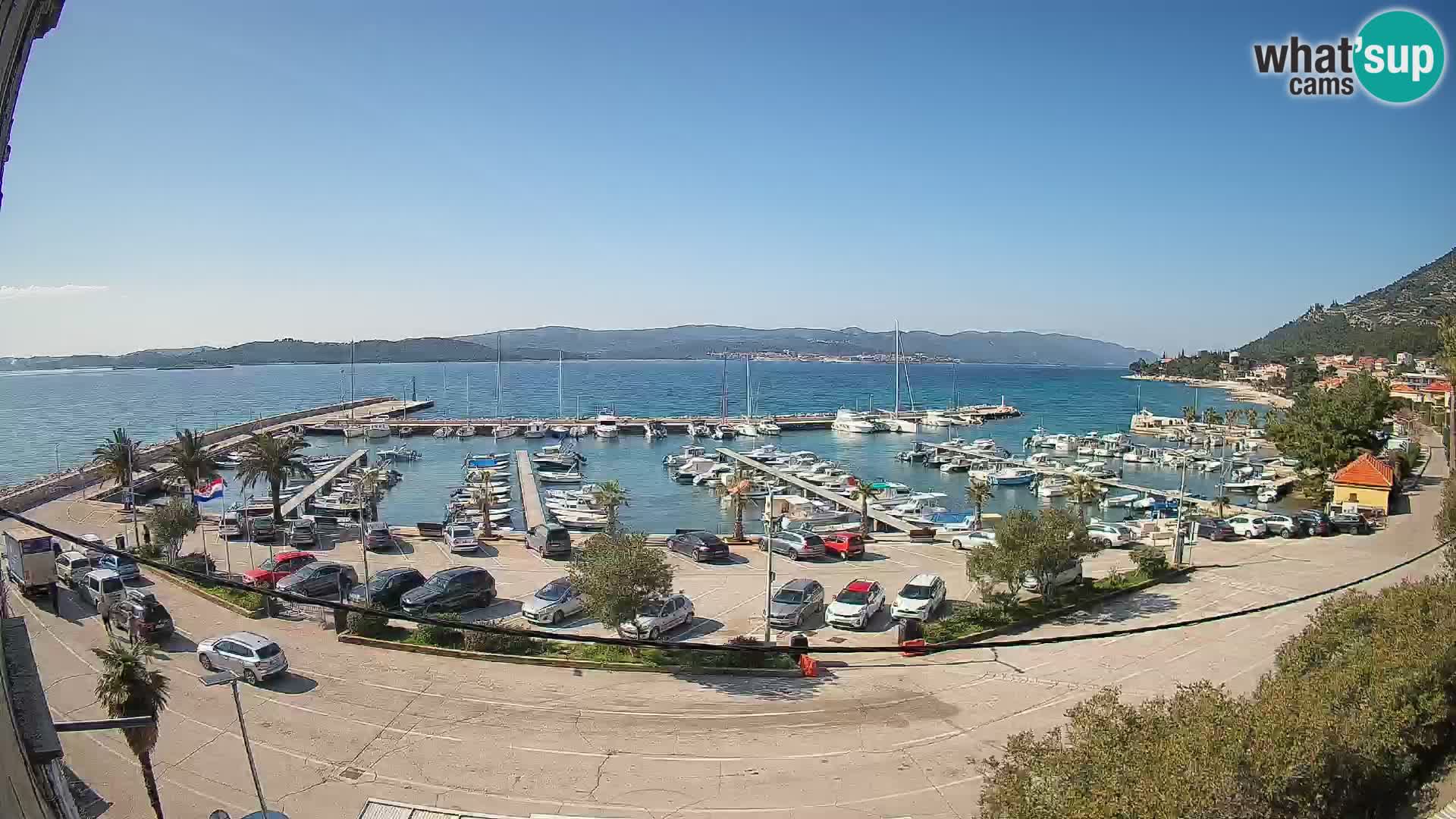 Webcam Orebić Uferpromenade – Fähre nach Korčula Live
