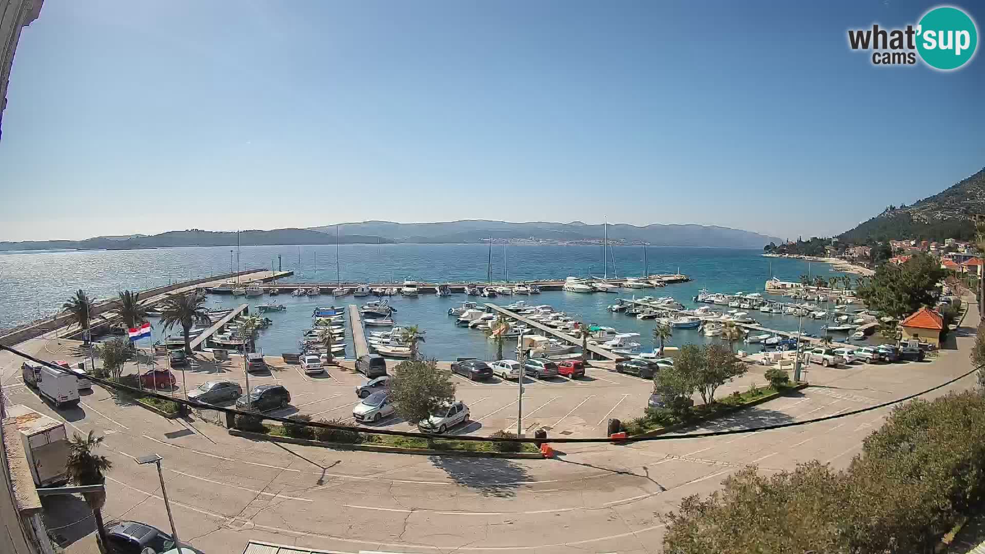 Webcam Orebić Uferpromenade – Fähre nach Korčula Live
