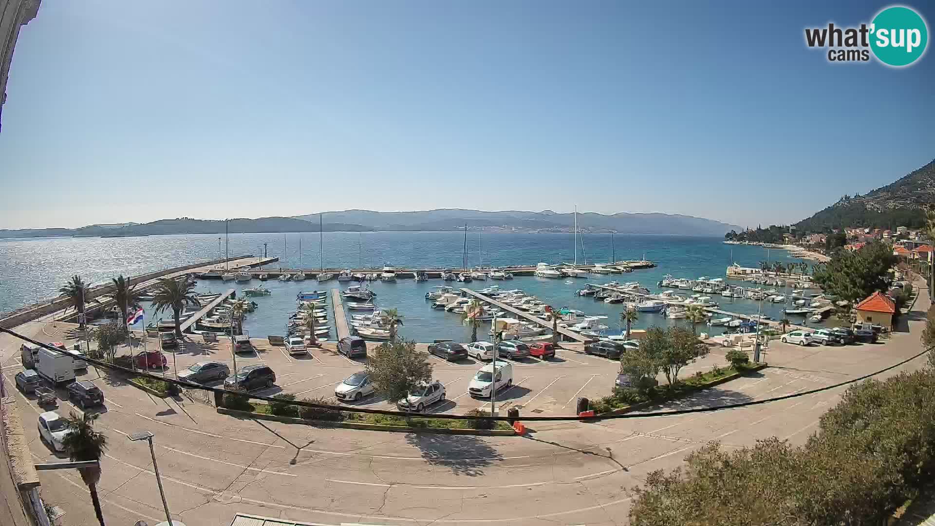 Webcam Orebić Riva – Ferry a Korčula en vivo