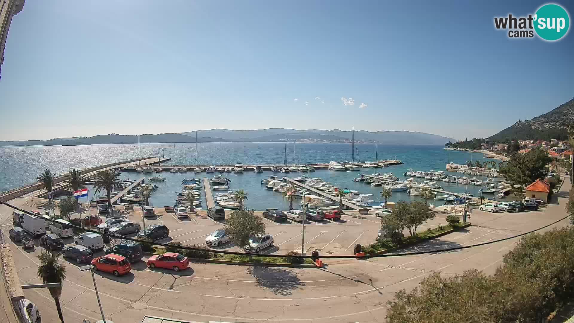 Webcam Orebić Riva – Ferry to Korčula Live