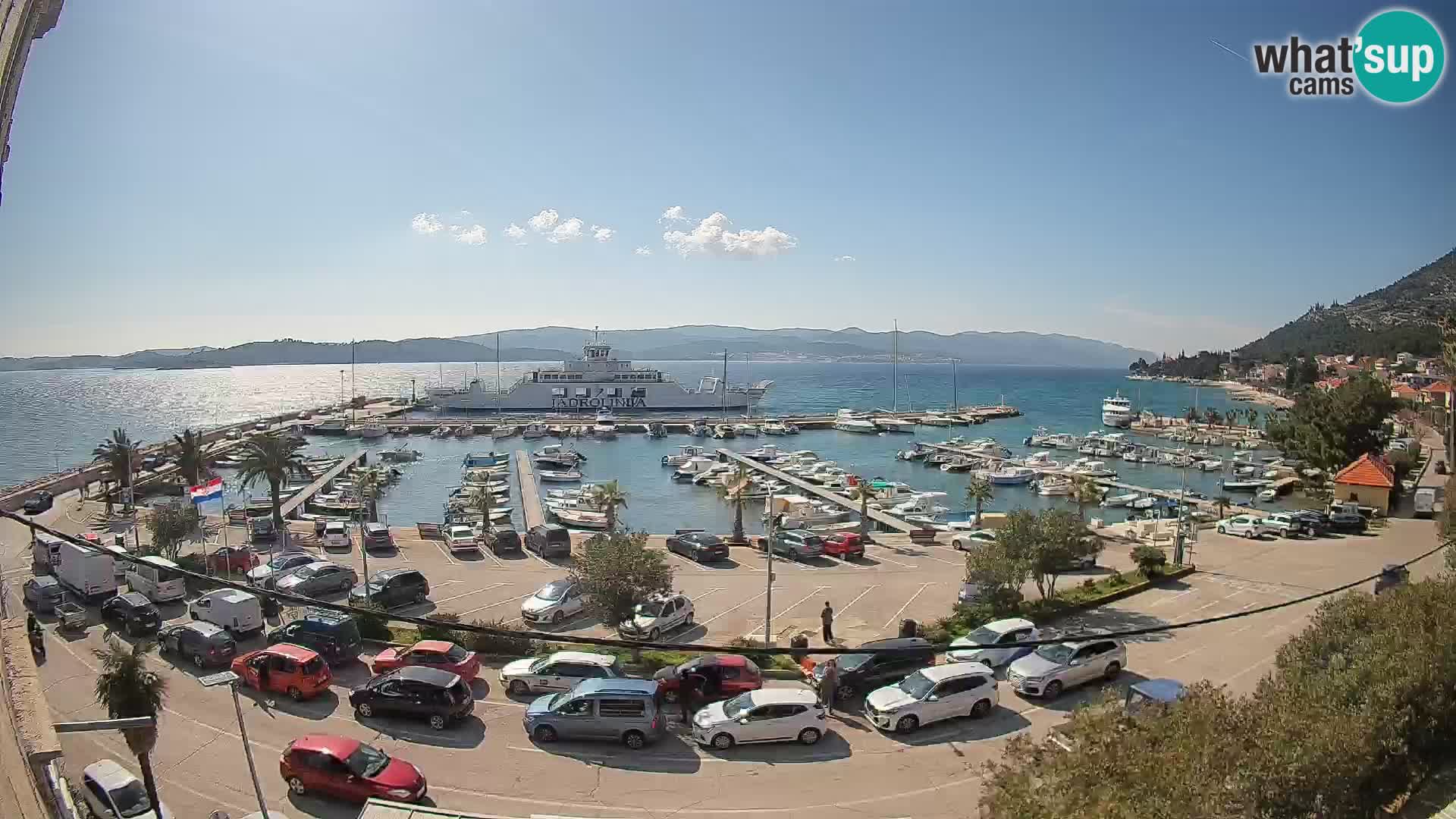 Webcam Orebić Riva – Ferry to Korčula Live