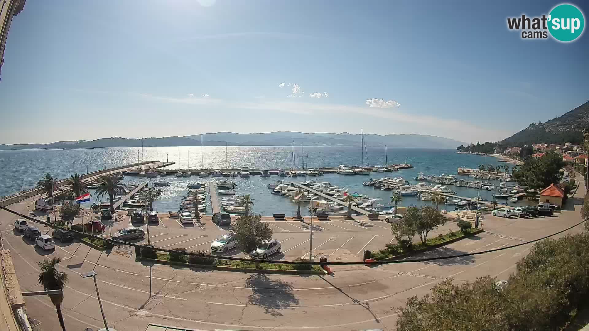 Webcam Orebić Uferpromenade – Fähre nach Korčula Live