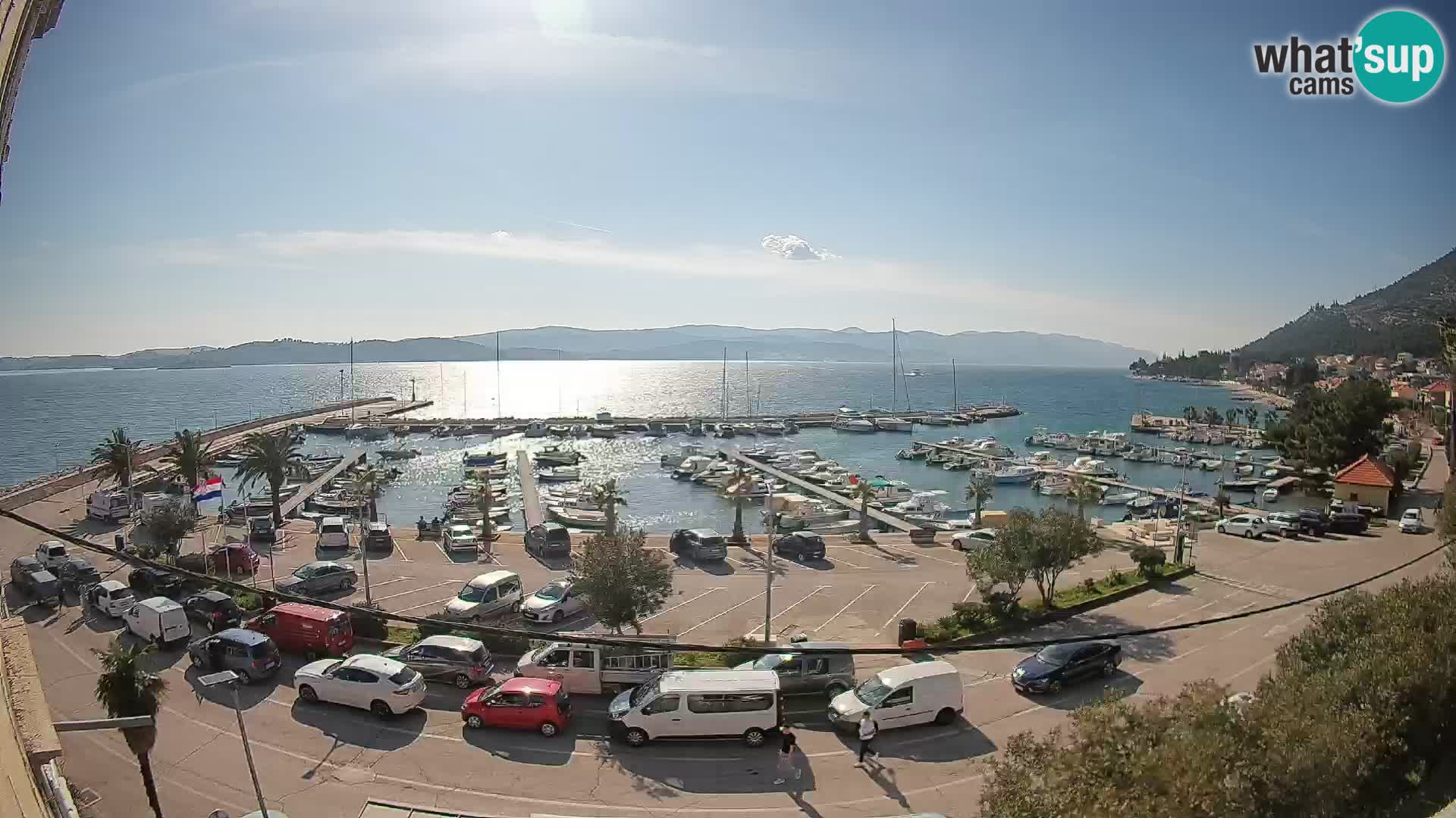 Webcam Orebić Uferpromenade – Fähre nach Korčula Live