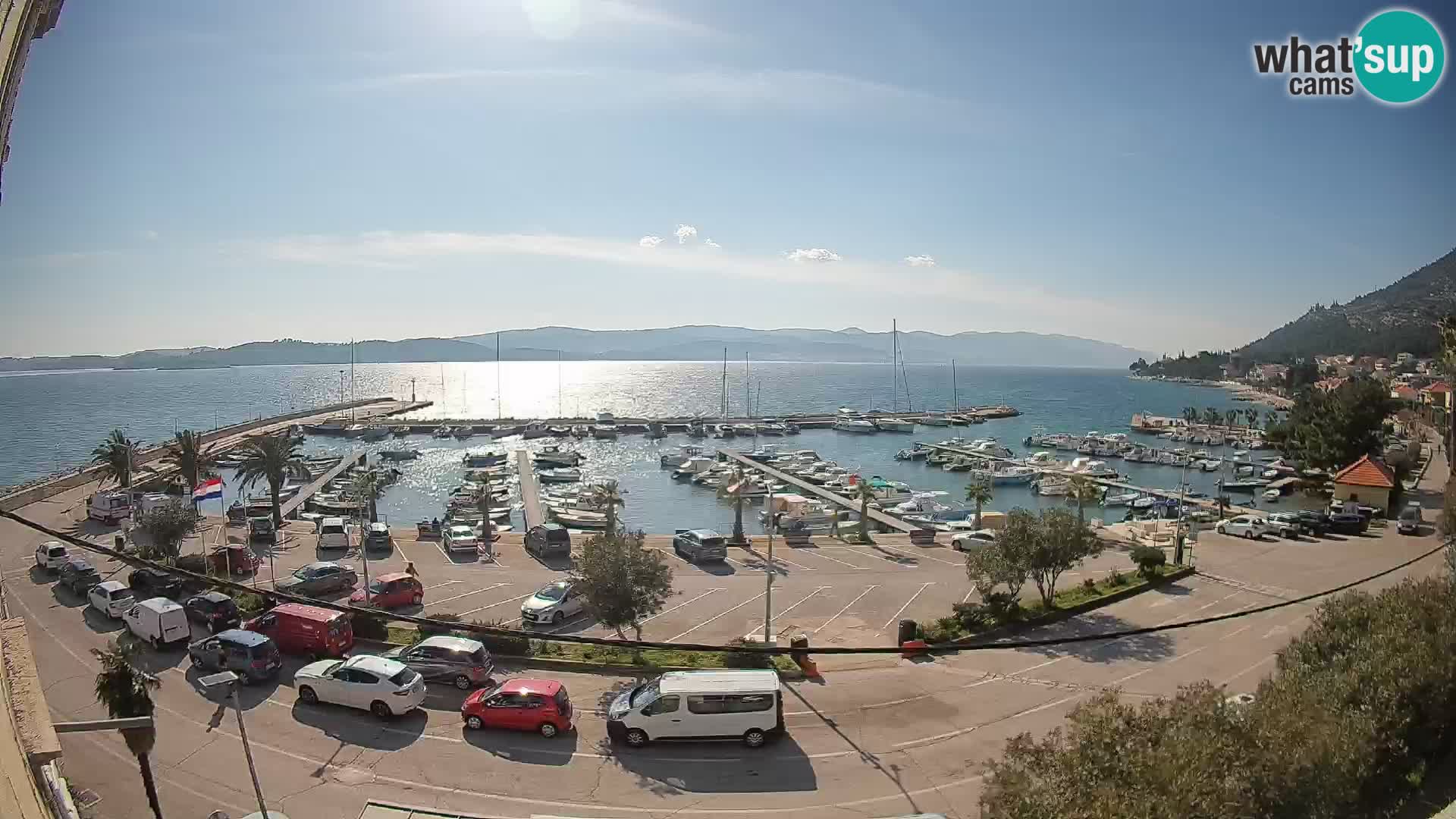 Webcam Orebić Riva – Ferry a Korčula en vivo