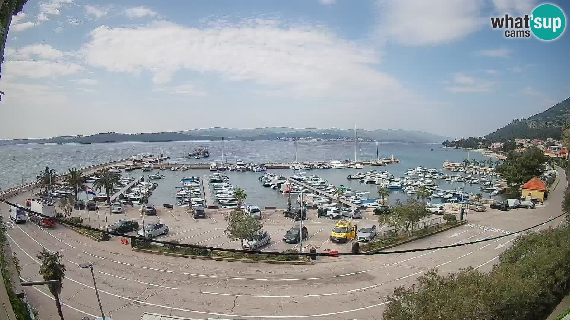 Webcam Orebić Uferpromenade – Fähre nach Korčula Live