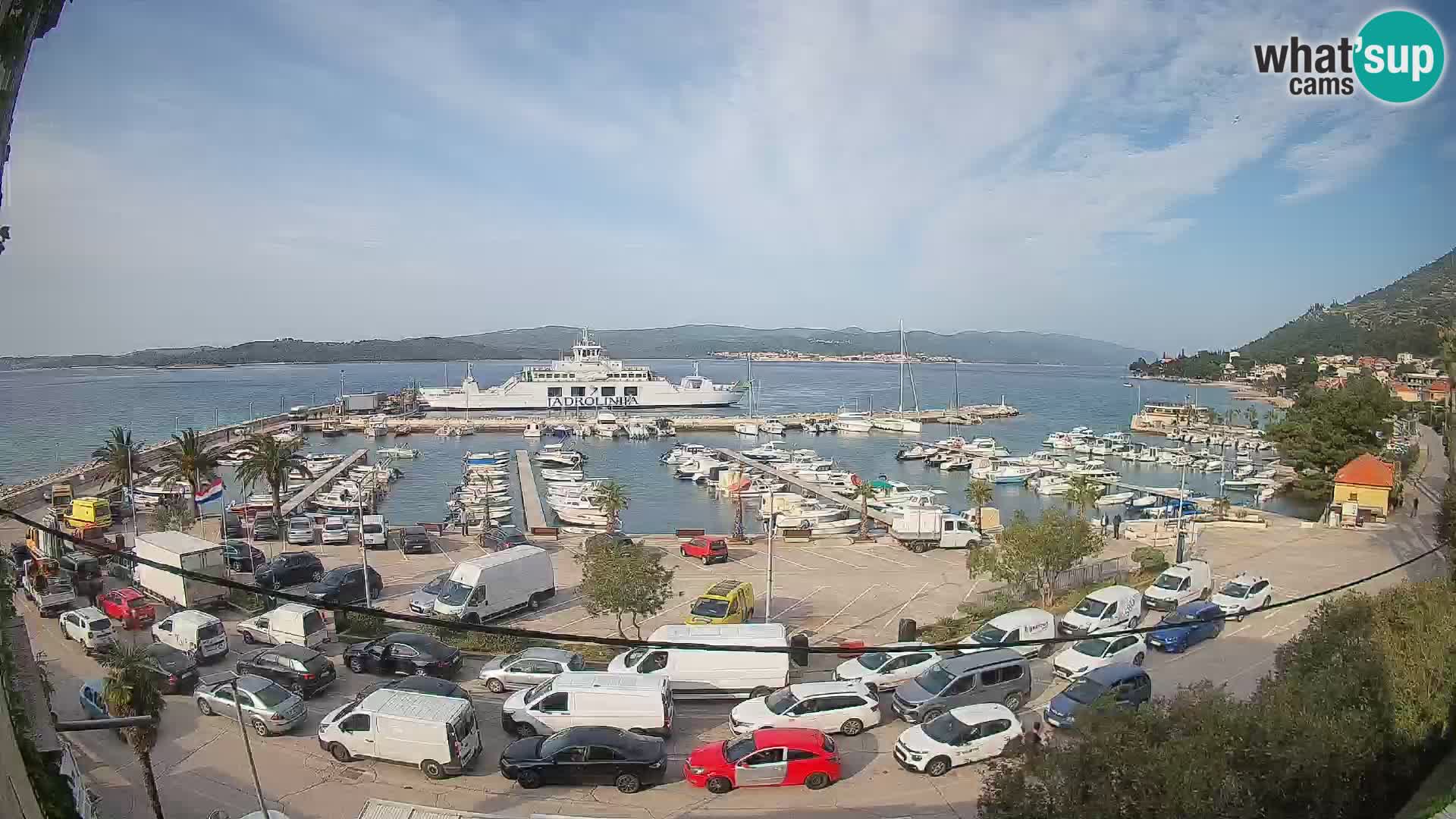 Webcam Orebić Riva – Ferry a Korčula en vivo