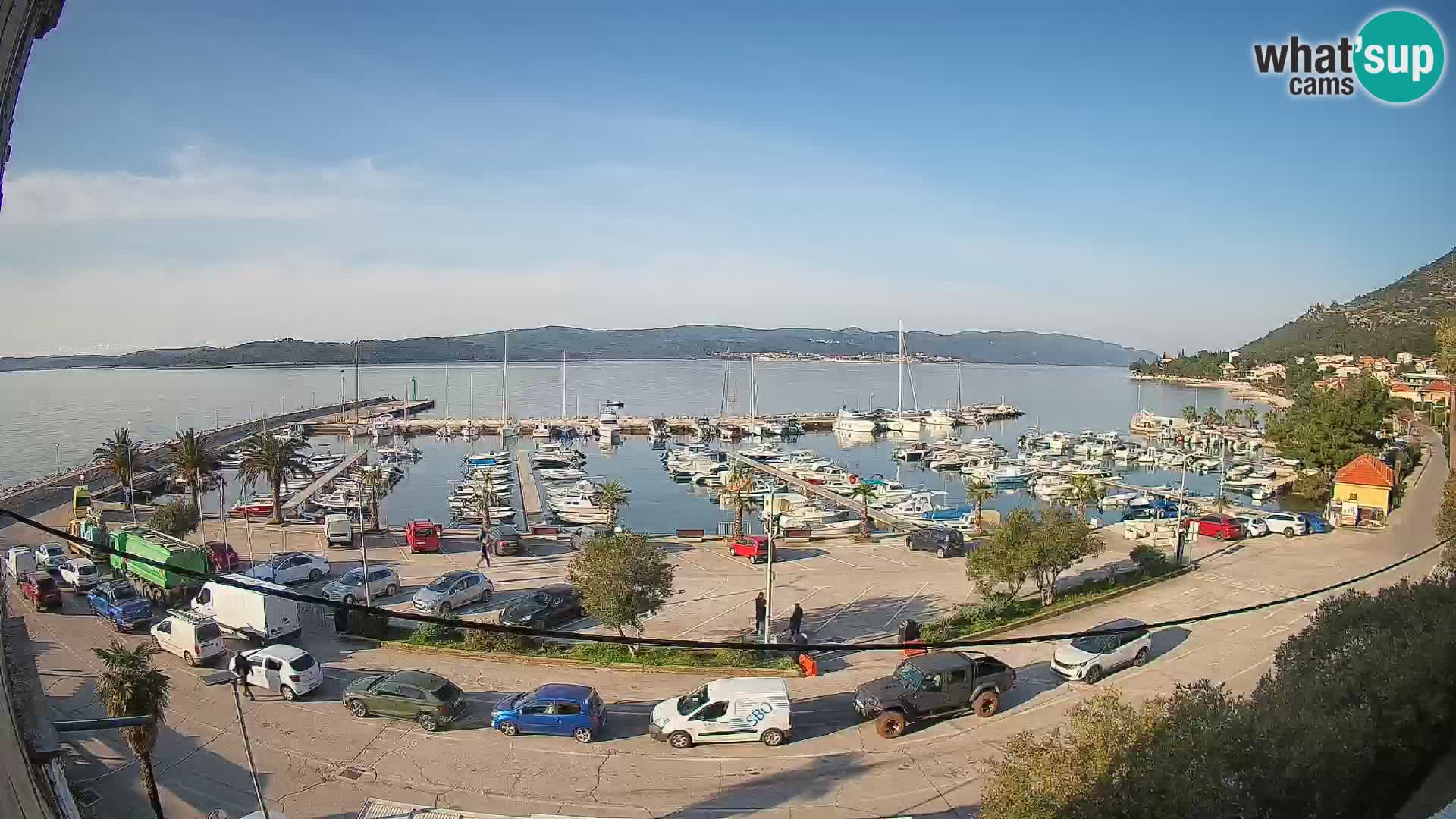 Spletna kamera Orebić Riva – Trajekt za Korčulo v živo