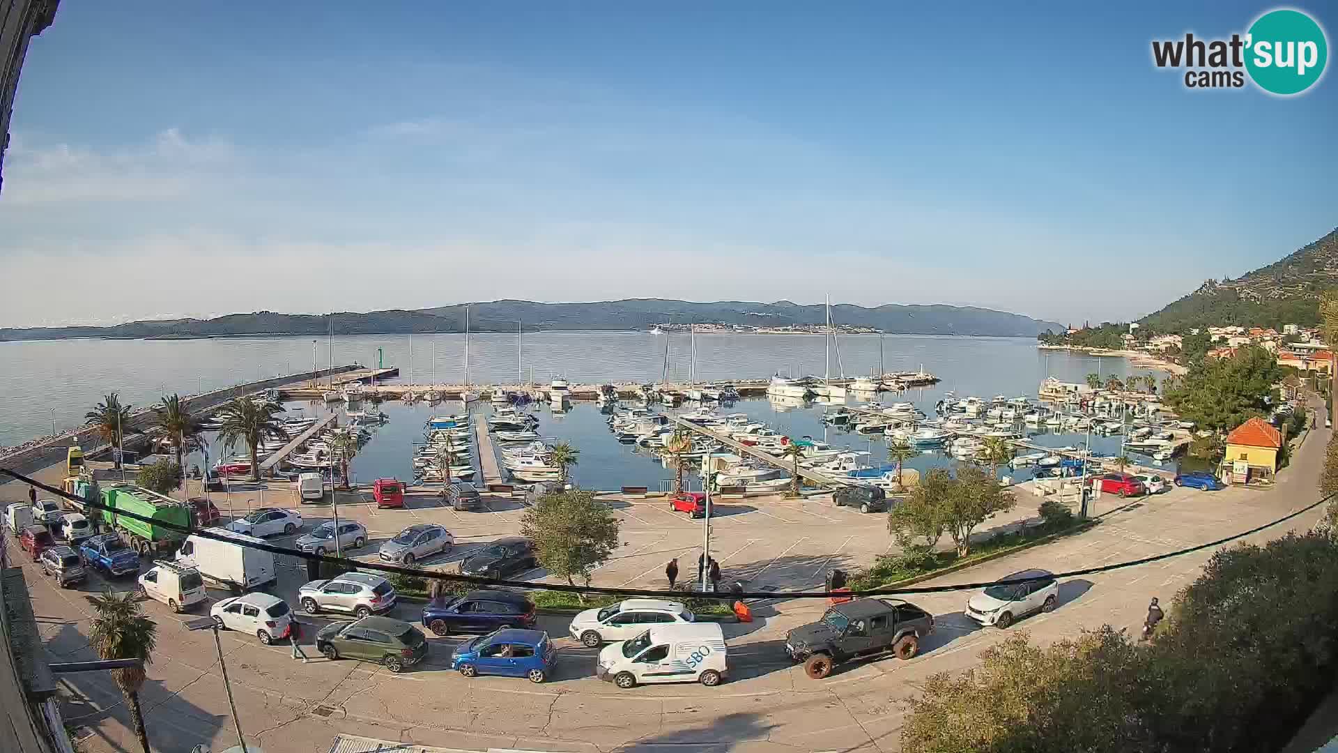 Spletna kamera Orebić Riva – Trajekt za Korčulo v živo