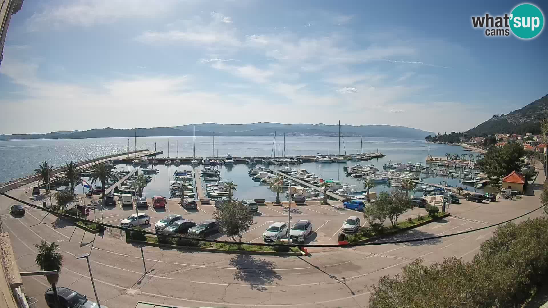 Spletna kamera Orebić Riva – Trajekt za Korčulo v živo