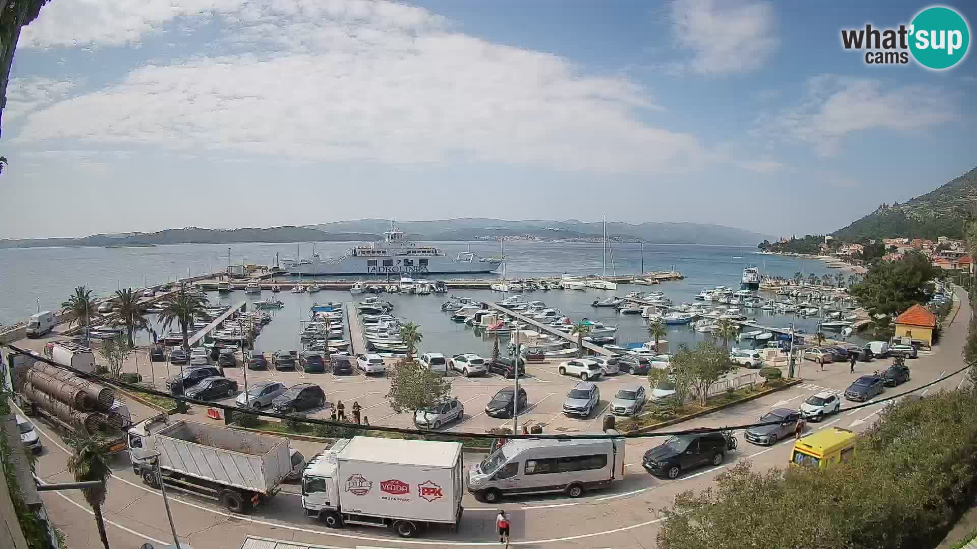 Webcam Orebić Uferpromenade – Fähre nach Korčula Live