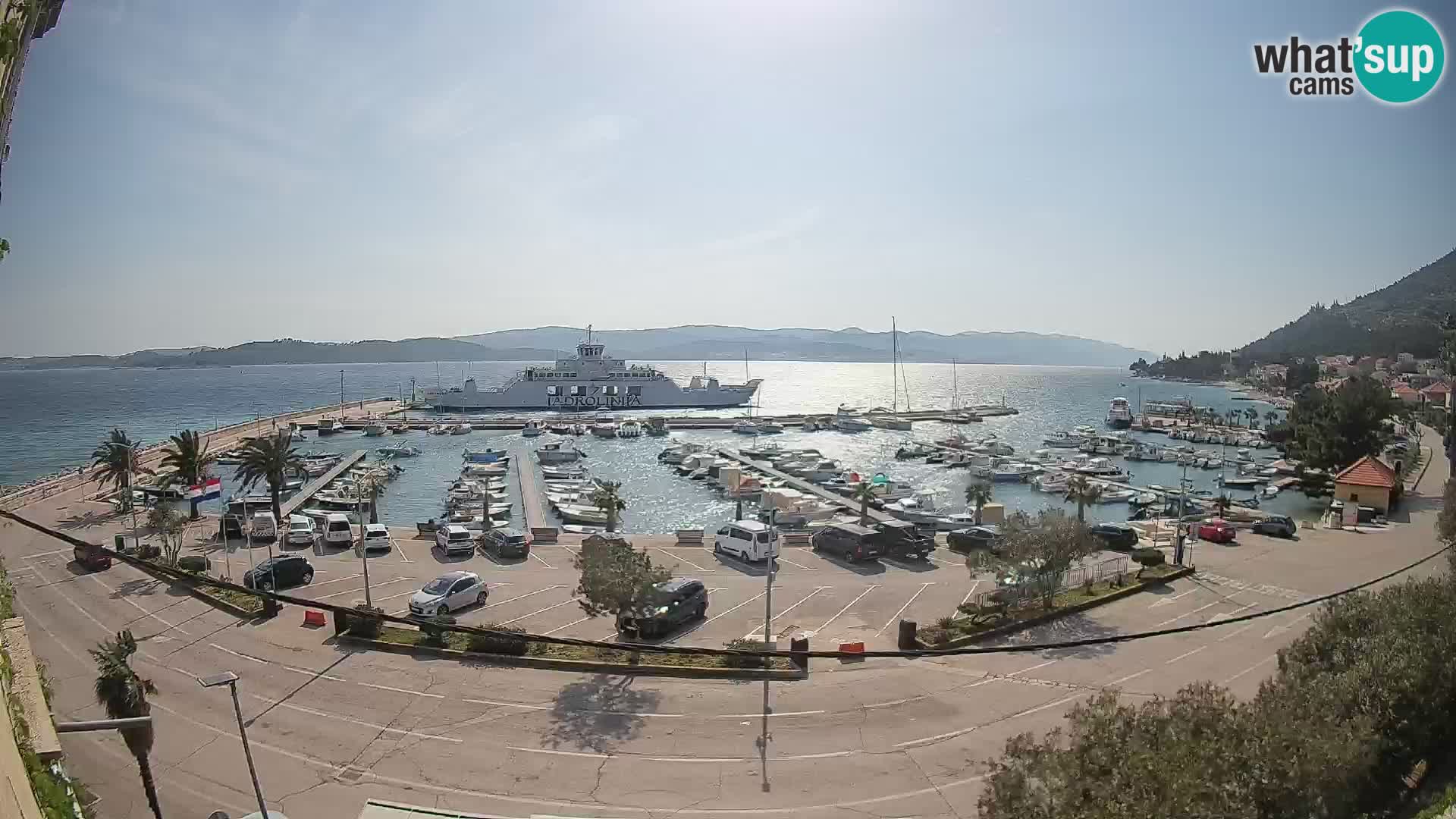 Webcam Orebić Riva – Ferry a Korčula en vivo