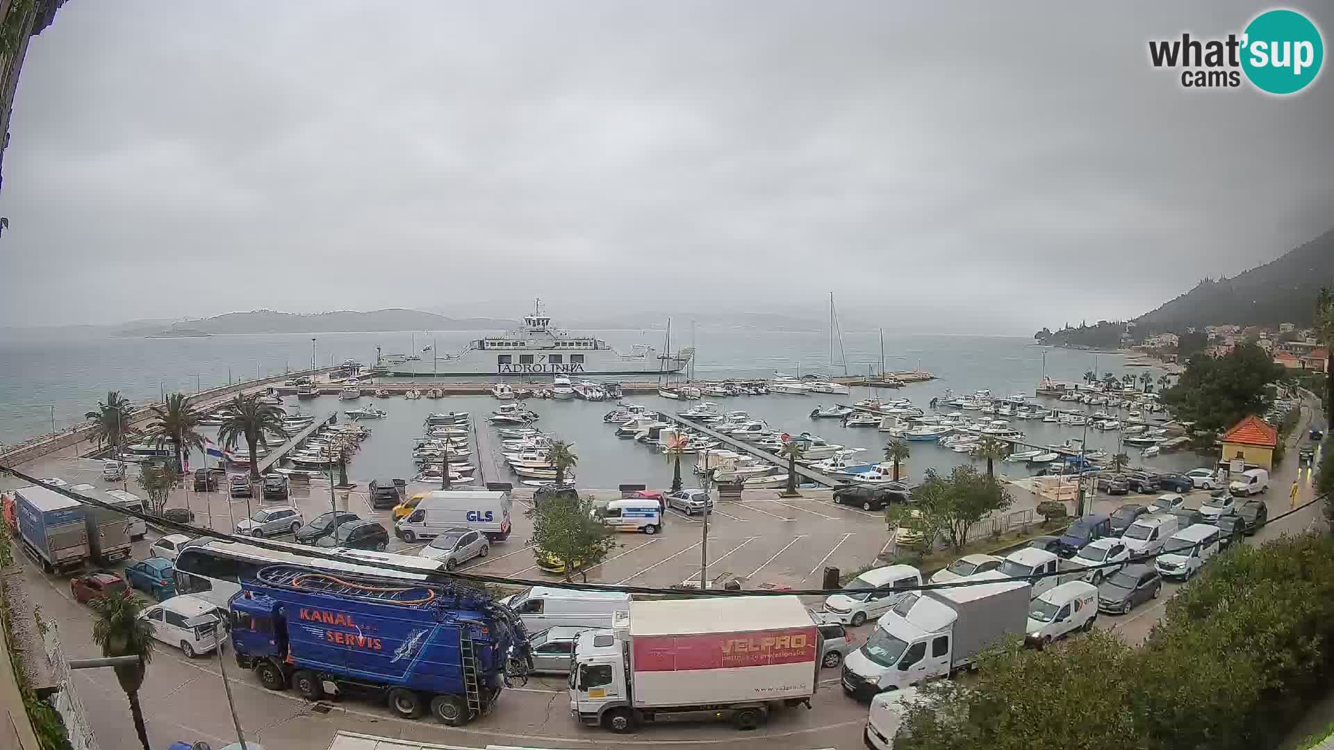 Webcam Orebić Riva – Ferry vers Korčula en direct