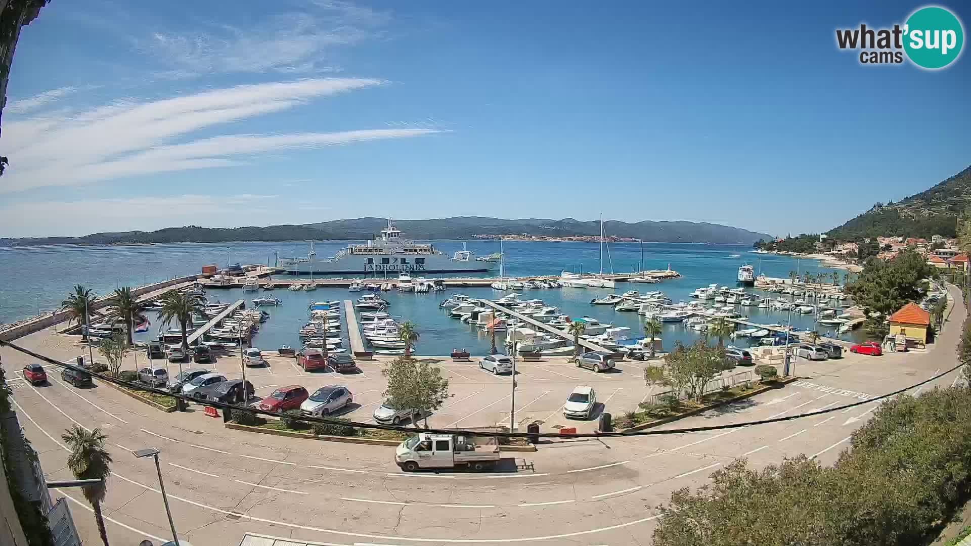 Webcam Orebić Riva – Ferry to Korčula Live