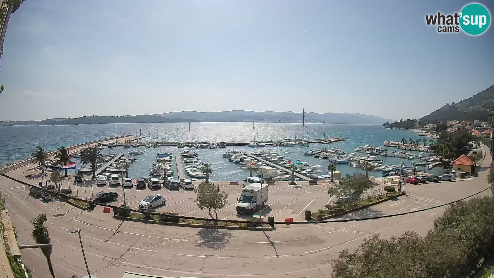 Webcam Orebić Riva – Ferry to Korčula Live