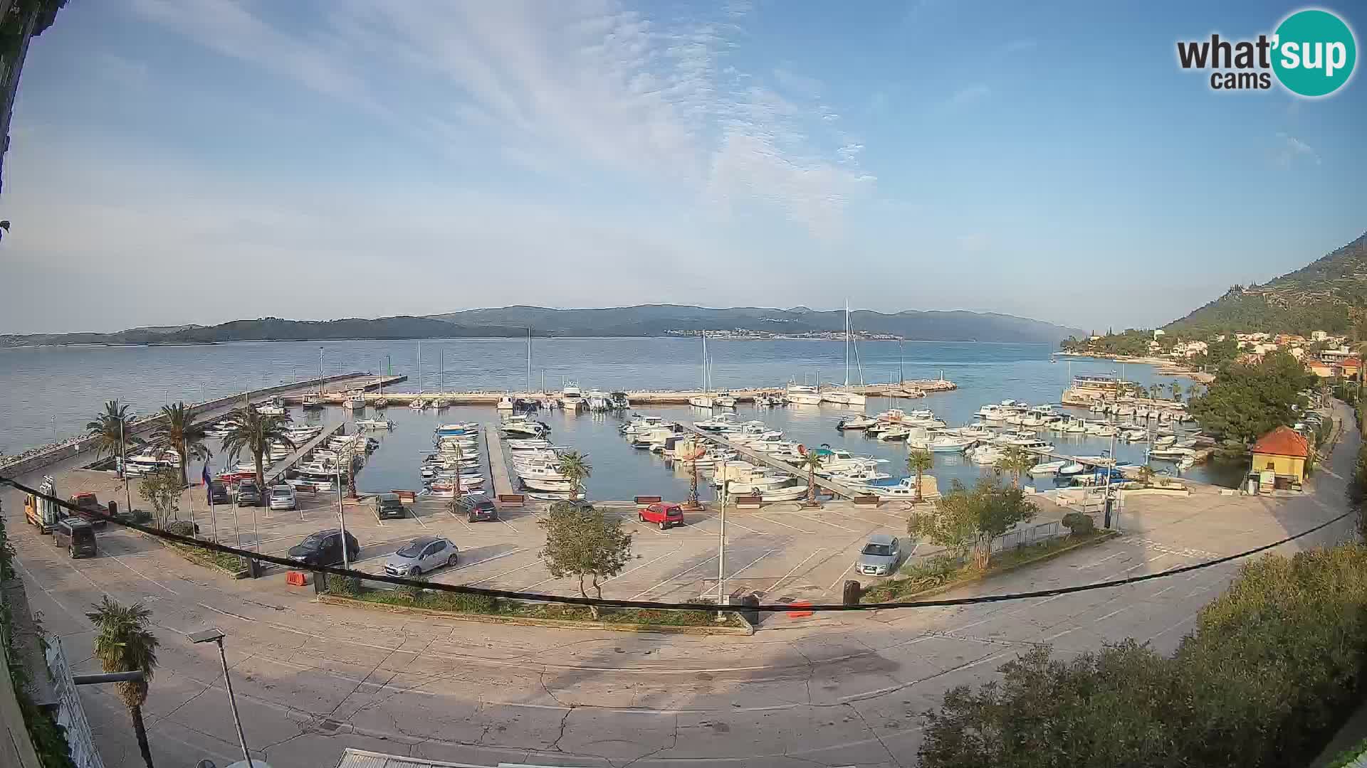 Spletna kamera Orebić Riva – Trajekt za Korčulo v živo