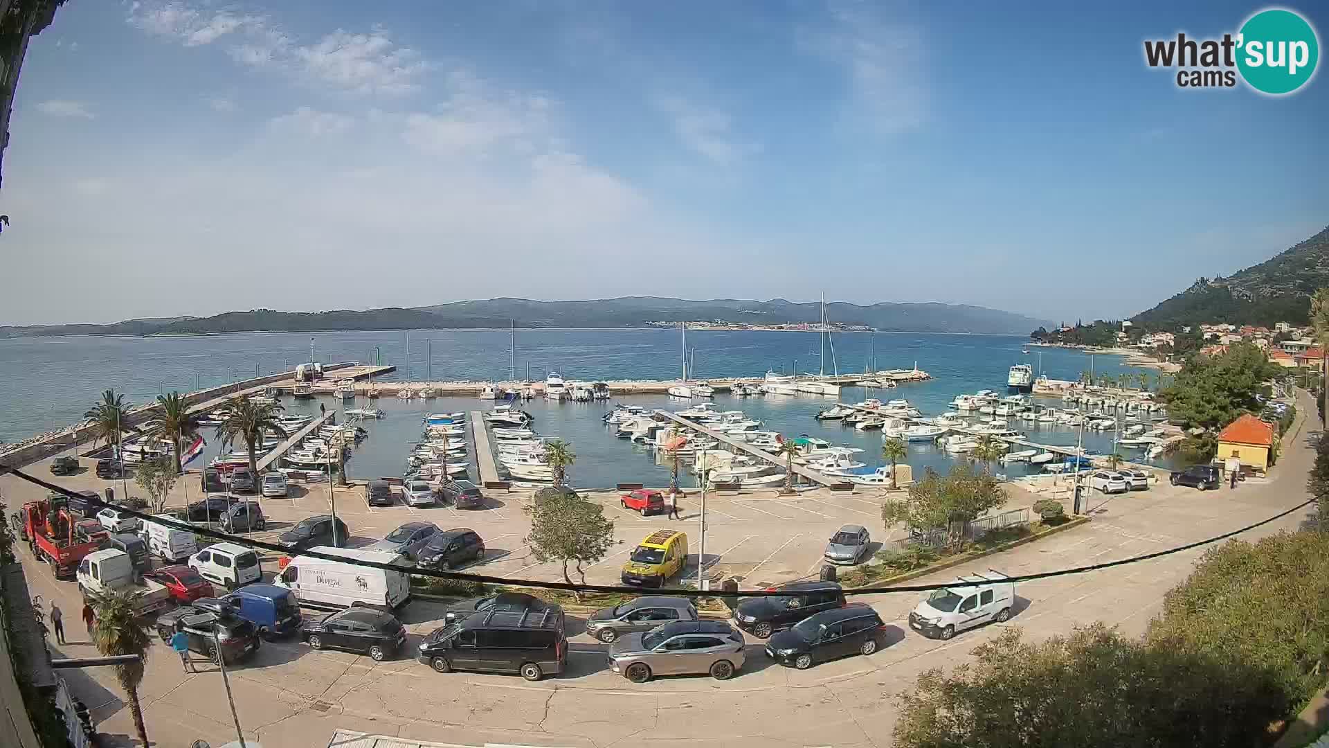 Spletna kamera Orebić Riva – Trajekt za Korčulo v živo