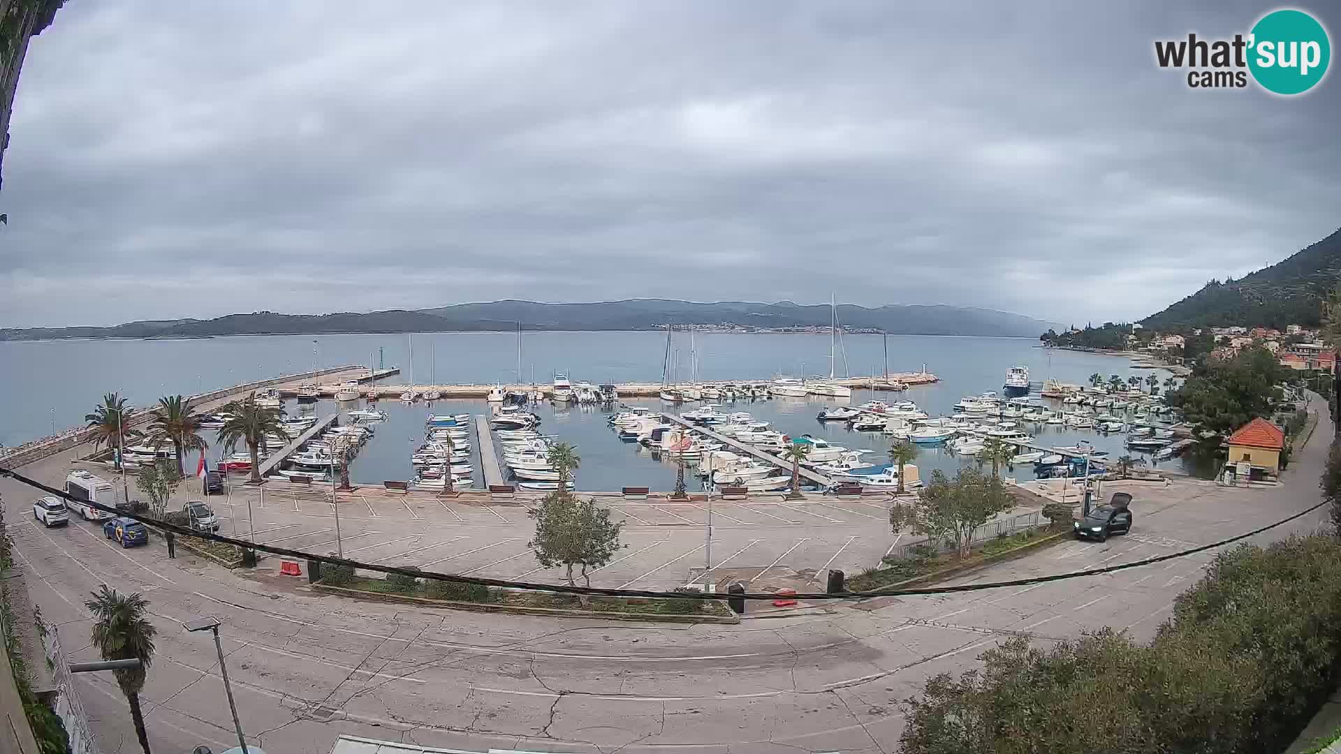 Spletna kamera Orebić Riva – Trajekt za Korčulo v živo