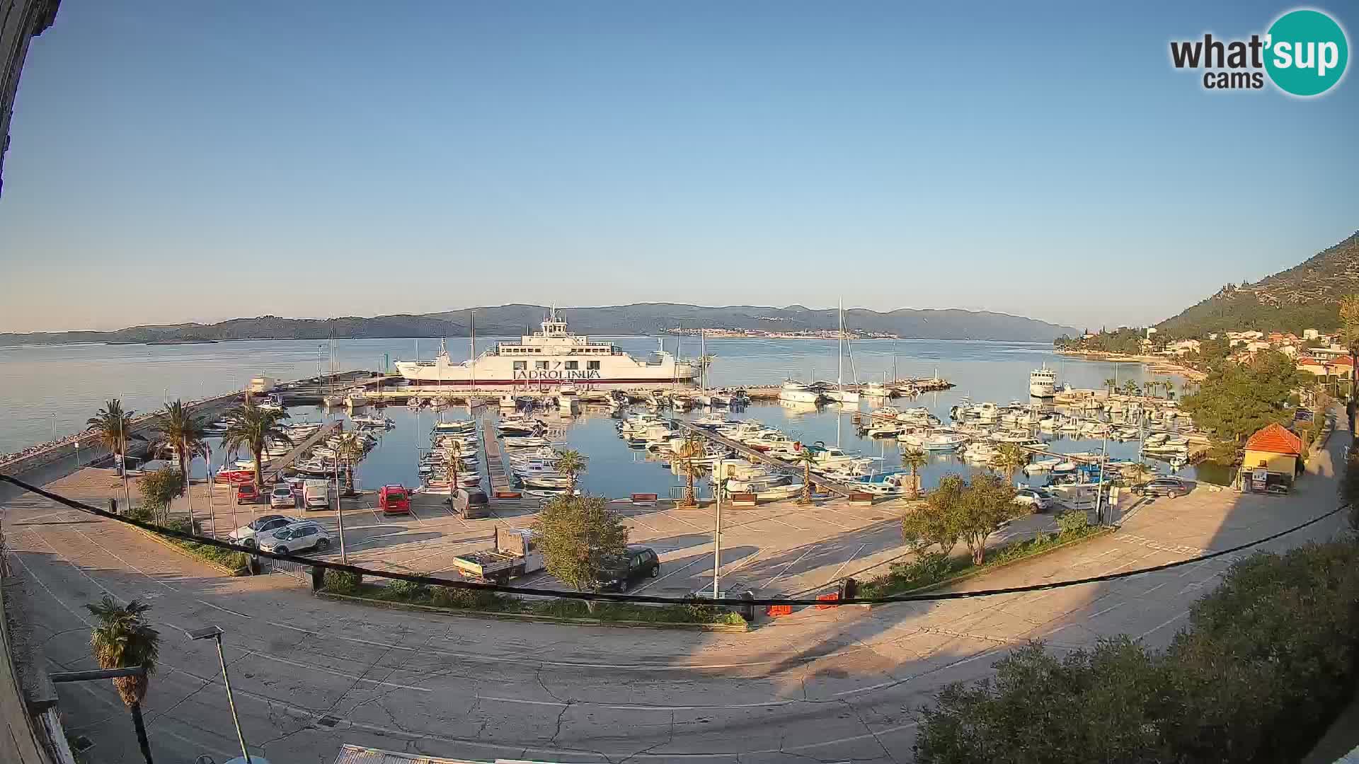 Webcam Orebić Riva – Ferry a Korčula en vivo