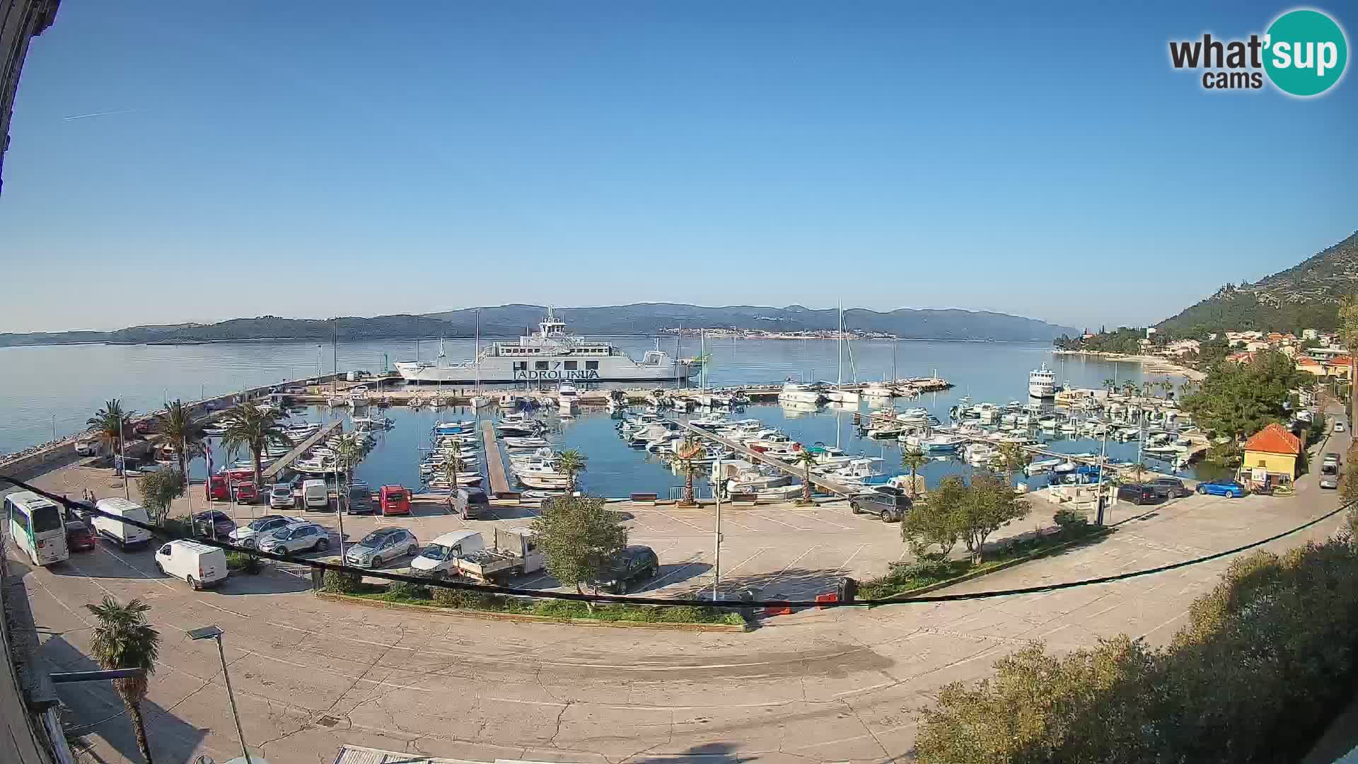 Webcam Orebić Riva – Ferry vers Korčula en direct