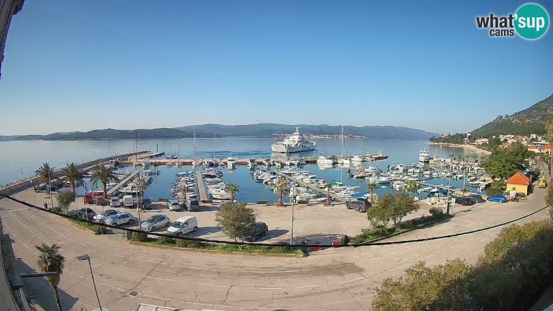 Webcam Orebić Riva – Ferry a Korčula en vivo